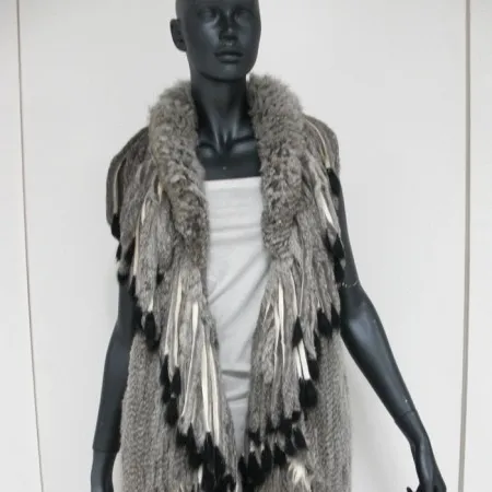 YR003 Custom Designer Hot Sale Ladies Fur Waistcoat Cheap Price Fur Vest