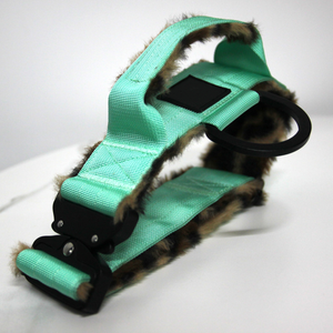 <span class=keywords><strong>Collar</strong></span> de perro Sherpa ajustable de lujo para mascotas, nailon resistente, liberación rápida, acolchado, características personalizadas, patrón sólido, estilo de felpa - Product Image 2