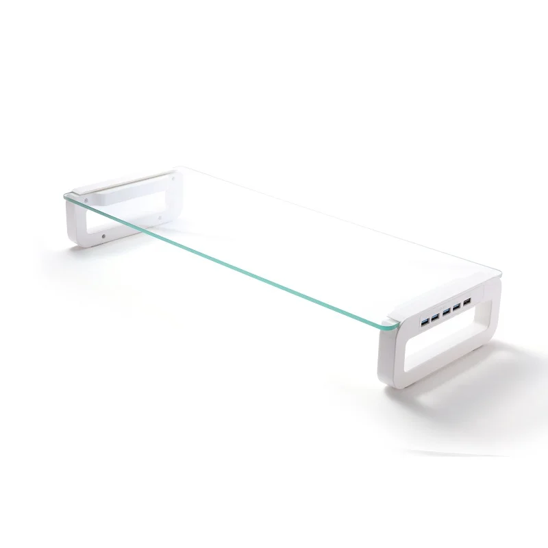 Tempered glass monitor stand with usb hub 2.0 3.0 port