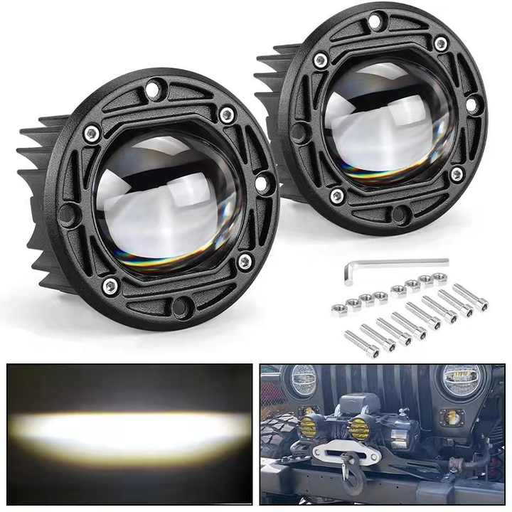 3 Inch 30W Dual Color LED Spotlight for off-Road Vehicles