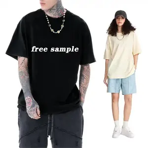 Großhandel günstiger Preis schweres Gewicht 100 % Baumwolle T-Shirt 260 gsm benutzerdefinierter Druck Grafik T-Shirt hängende Schultern Herren übergroßes T-Shirt