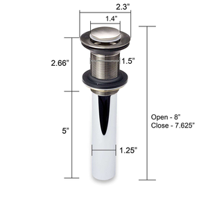 Desagüe de Lavabo de Acero Inoxidable con Diseño Pop-up Click Clack - Product Image 6