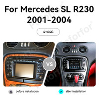 Android13 Autoradio für Mercedes SL R230 2001-2004 GPS Kabelloses Auto-Multimedia-Touchscreen-Autoradio mit Carplay