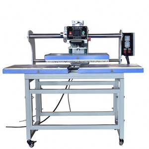 เครื่องรีดร้อนแบบกึ่งอัตโนมัติ Yunqingtech พร้อมแผ่นทำความร้อนด้านบนและแผ่นทำความร้อนด้านล่างแบบลม  ถาดคู่ สำหรับงานพิมพ์ลายลงบนวัสดุ - Product Image 2