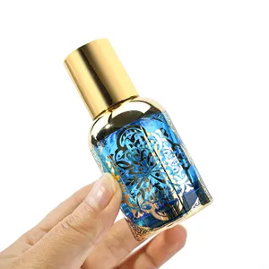 Unique Design Classical Fragrance Crystal Perfume Bottle Custom Decorative Perfume Bottles With Golden Lids