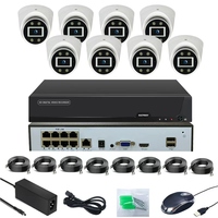 8Ch 5MP POE NVR KIT IP Sistem Kamera Keamanan Rumah Dual Light (IR & Putih) Dengan Audio