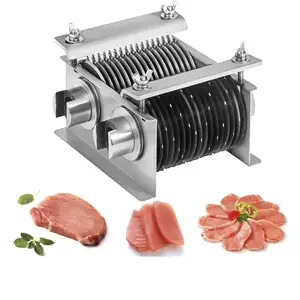 Rebanadora de carne congelada industrial profesional de acero inoxidable, máquina de corte vertical de carne, 250 kg/h