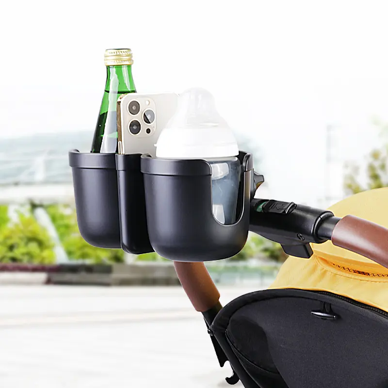New Product Stroller Cup Holder with Phone Holder 360 Degrees Rotating Universal Cup Holder For Stroller