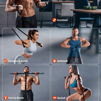 HSM Wholesale Ensemble de bandes de résistance de haute qualité en tube de latex avec ancre de porte pour kit de gym à domicile