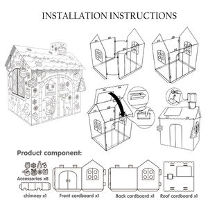 Rumah Doodle 3D Mainan Edukasi Lainnya untuk Anak-anak, Lukisan DIY Buatan Tangan Ukuran Besar - Product Image 6