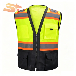 Gilet <span class=keywords><strong>e</strong></span> Canotta <span class=keywords><strong>da</strong></span> <span class=keywords><strong>Lavoro</strong></span> Riflettente Giallo Fluorescente Traspirante SIKE per Cantiere Edile, Sicurezza <span class=keywords><strong>e</strong></span> Igienizzazione - Product Image 6