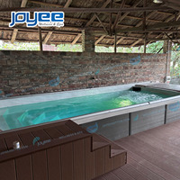Kolam Renang Luar Ruangan Desain Modern 5,8m untuk Villa, Kolam Spa Pijat Luar Ruangan JOYEE, Kolam Renang Hidroterapi Luar Ruangan