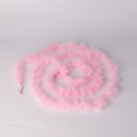 Plume de marabout de dinde moelleuse multicolore de 2 m en gros, compacte pour la décoration et les costumes de carnaval