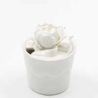 Dekorasi Rumah Modern Lucu Keramik Bunga Buatan Reed Diffser Pot Pemegang untuk AIR FRESHENER