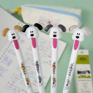 4Pcs/Set Cute Dog Creative Gel <b>Pen</b> Tongue Pulling Gel Ink <b>Pen</b> 0.5MM Black Quick Drying Writing <b>Pen</b> for Students Stationery <b>Gifts</b> - Product Image 3