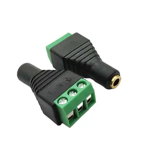 Plug in 3.5 Stereo Terminal Block Female Gold Plated 3.5mm Female Plug Connector 3.5 mm Free Soldering Female 3.5 Jack Connector