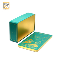 Boîte en étain rectangulaire personnalisée, boîte en métal de qualité alimentaire, emballage cadeau de Noël pour chocolat, bonbons, biscuits