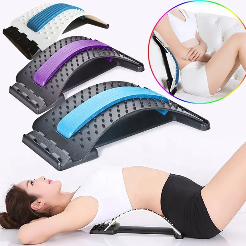 Adjustable Orthopedic Acupuncture Magnetic Lower Lumbar Massager Traction Device Pain Relief Neck And Back Stretcher