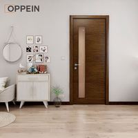 Porte pleine en PVC et bois OPPEIN, design moderne, étanche, pour entrée de villa et fenêtre