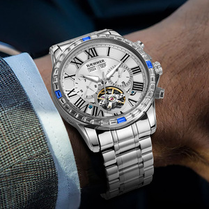 Montre mécanique automatique multifonctionnelle en acier inoxydable pour homme, calendrier perpétuel, 3 ATM, modèle spécial <span class=keywords><strong>Haimer</strong></span> pour le commerce extérieur - Product Image 3
