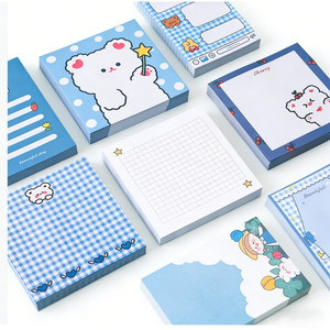 Papeterie personnalisée mignonne en papier ligné, blocs-notes pour enfants, autocollants de notes quotidiennes Kawaii Maid Cafe, 30/50 feuilles, fournitures scolaires, notes adhésives - Product Image 5