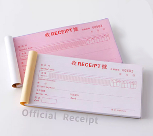 Carnet de commandes sans carbone NCR, Factures en duplicata, Billets en carton, Formulaires de double enregistrement, Reçus, Formulaires en deux exemplaires - Product Image 4