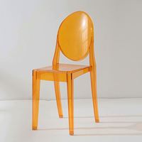 Chaises modernes populaires transparentes pour intérieur et extérieur, chaises de réception d'hôtel, chaises de restaurant, chaises en plastique durables fabriquées en usine