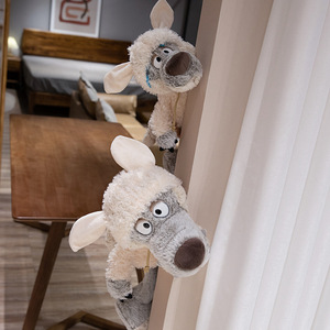 Peluche <span class=keywords><strong>Loup</strong></span> Jeune à Succès Transfrontalier, en Coton PP, Design Peau de Mouton, Adorable <span class=keywords><strong>Petit</strong></span> <span class=keywords><strong>Loup</strong></span> avec Chapeau Amovible, 31cm-50cm - Product Image 2
