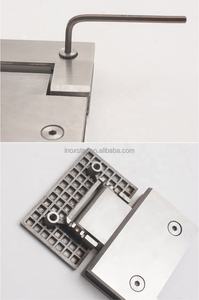 Bisagras de gabinete de cierre suave de 180 grados, herrajes de vidrio, bisagra de vidrio a pared para Baño - Product Image 3