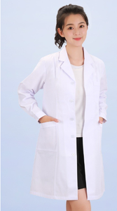 Nouveau Style blanc manteau à manches longues femmes été mince médecin uniforme hommes laboratoire blanc manteau hôpital infirmière travail uniforme - Product Image 4