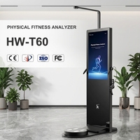 LEKA HW-T60 Nouvelle Arrivée Analyseur Corporel Personnalisable en Acier avec Écran LCD, Machine de Diagnostic de Santé en Libre-Service