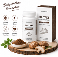 Poudre d'extrait de champignon Shiitake de qualité alimentaire 0,2%~1% Adénosine Bêta-glucane en poudre pour complément alimentaire, emballage en fût
