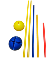 Poteau de marquage d'agilité pratique et portable sans base, en PP, longueur 1,8 m, pour l'entraînement sportif d'agilité