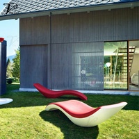 Chaise longue de loisirs d'extérieur en fibre de verre Yuwei Yuwei-002, chaise longue inclinable, chaise longue de soleil, design moderne pour hôtel, villa, cour, parc, 25 kg