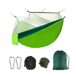 Easy KingGear — hamac de Camping, lit-balançoire d'extérieur, Portable, plage, arbre de jardin, en nylon, avec moustiquaire