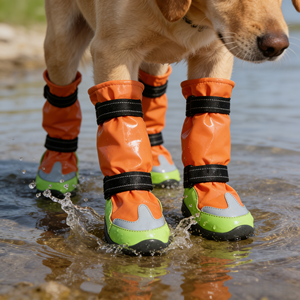 Bottes d'hiver pour <span class=keywords><strong>chien</strong></span>, mignonnes, chaudes, antidérapantes, à haute tige, pour l'extérieur, avec matériaux en tissu et caoutchouc 'Traverse' - Product Image 2