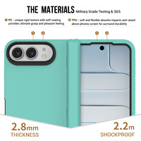 Étui de téléphone portable robuste antichoc à double couche avec texture triangulaire pour iPhone Duo