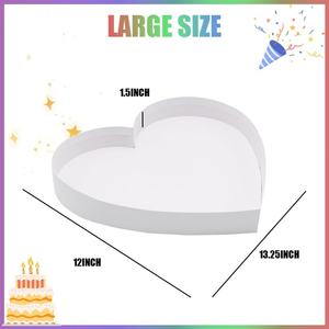 ZIJRXQ Caja de Regalo Decorativa de Cartón en Forma de Corazón de 12 Pulgadas, Rellenable, para el Día de San Valentín y Charcutería (CORAZÓN) - Product Image 4