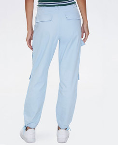 Pantalon crayon taille mi-haute pour femme, en molleton polyester/coton de haute qualité, respirant et anti-transpiration, avec poches en dentelle, idéal pour l'hiver - Product Image 4
