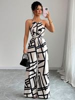 PASUXI Nouvelle combinaison une pièce avec ceinture 2026, style halter sans manches, pantalon décontracté pour femme