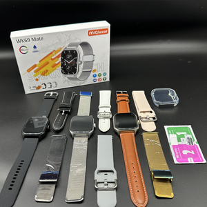 Best Seller WK69 Mate <b>Smart</b> Watch Set <b>Electronic</b> Watch Multiple Modes 3- In-1 Leather/silicone/metal Wristwatch for Men - Product Image 5
