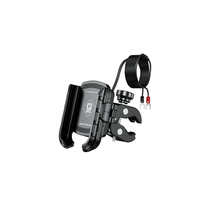 Nouvel arrivage Support de téléphone intelligent à dégagement rapide Support de téléphone pour vélo électrique avec chargeur USB Support de téléphone portable pour moto