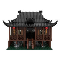 Modèle de construction de maison sur échasses traditionnelle personnalisée OEM ODM, maquette décorative d'architecture, blocs de construction personnalisés Maison sur échasses