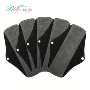 Lot de six <span class=keywords><strong>serviettes</strong></span> hygiéniques lavables et réutilisables en coton ultra-mince avec ailettes, absorption élevée et protection anti-<span class=keywords><strong>fuites</strong></span>, 18*25cm - Product Image 1