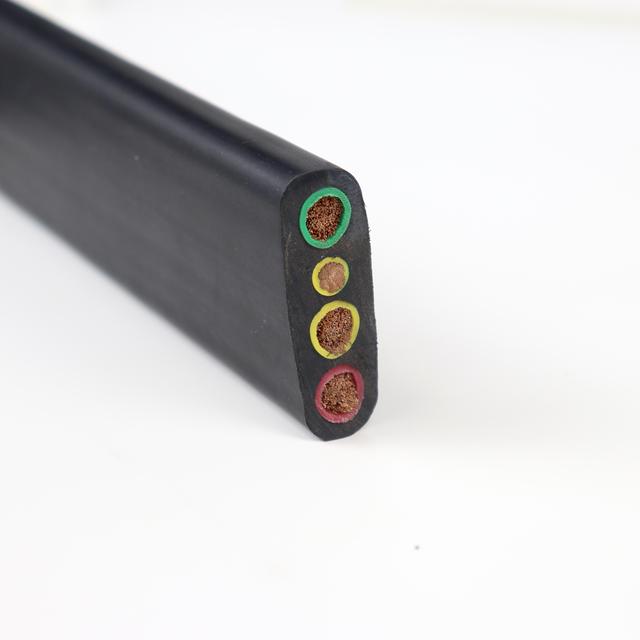 YFFB LIBIN Soft Copper Stranded Coil Flat Cable 3*35+1*15 10 AWG Spool Type Special Elastic Insulation -15C~+70C 300V/500V Rated