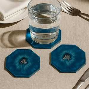 Ensemble de sous-verres en résine faits à la main sous-verres élégants et durables parfaits pour la décoration de table ou les idées de cadeaux - Product Image 6