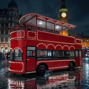 <span class=keywords><strong>Food</strong></span> <span class=keywords><strong>Truck</strong></span> à Double Étage Style Londres Personnalisable avec Grandes Fenêtres, Restaurant Mobile de Qualité Commerciale pour les États-Unis et l'Europe - Product Image 4