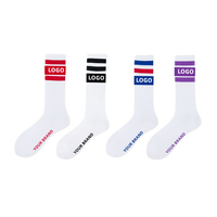 Chaussettes unisexes en coton/polyester en gros, bon marché, pour hommes et femmes, bas bon marché