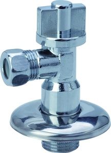 Robinet d'angle en laiton LD pour salle de bain ou cuisine, eau chaude et froide, corps en laiton chromé, tige en laiton, arrêt rapide, ouverture rapide - Product Image 3