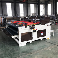 Pliage de boîte en carton BYZ-2600 de type économique Press Fit et machine de collage à deux lignes avec alimentation automatique en carton ondulé